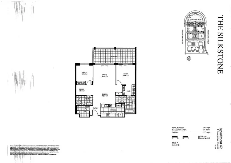 Floorplan of Homely apartment listing, 42/1 Rosewater Circuit, Breakfast Point NSW 2137