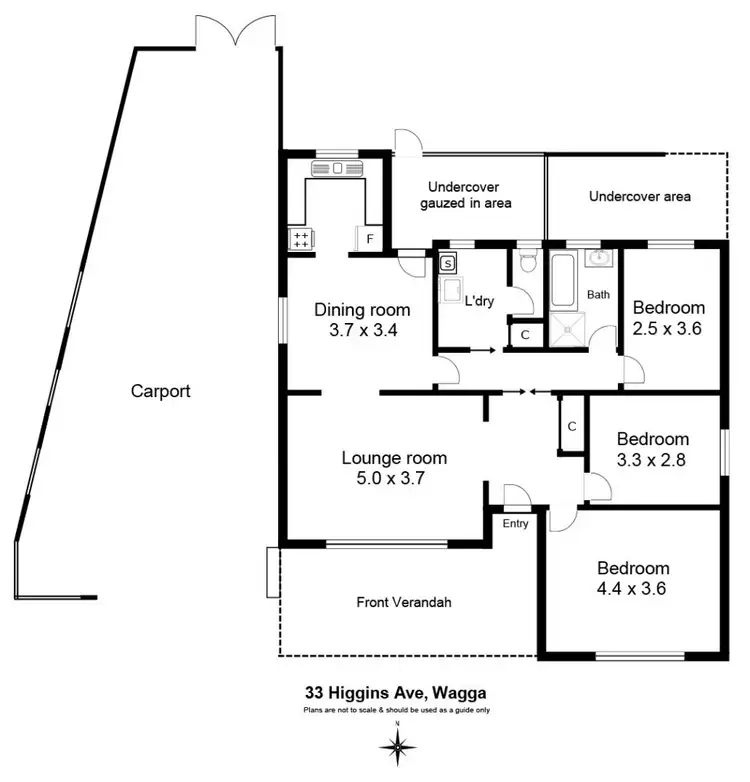 Floorplan of Homely house listing, 33 Higgins Avenue, Wagga Wagga NSW 2650