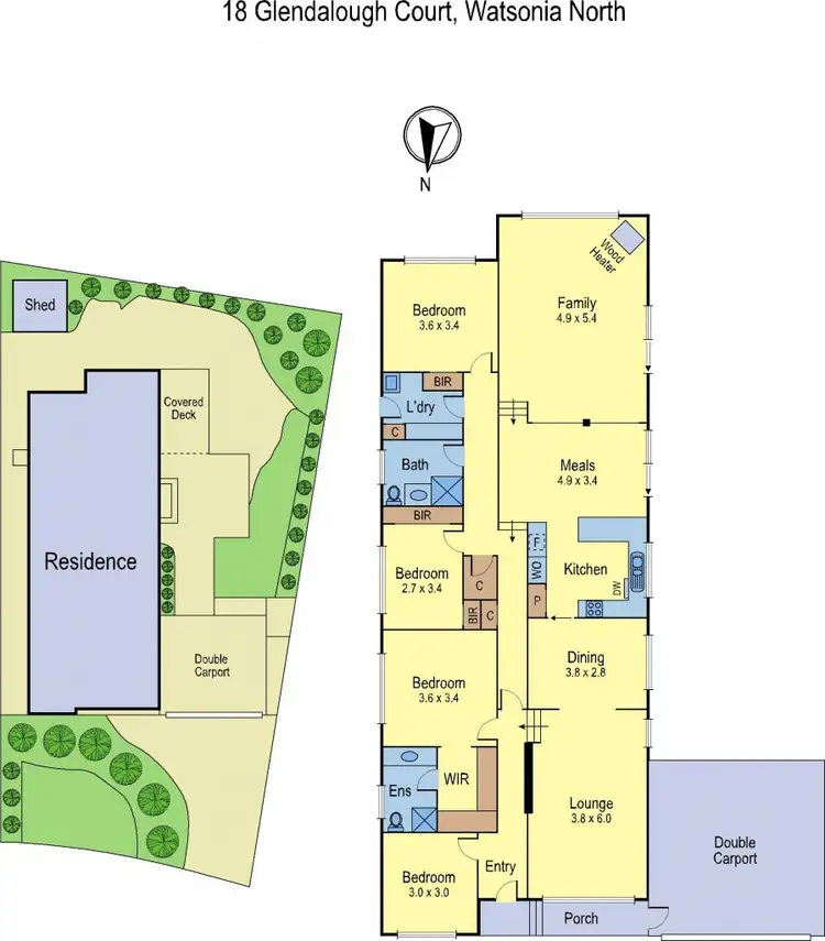Floorplan of Homely house listing, 18 Glendalough Court, Watsonia North VIC 3087