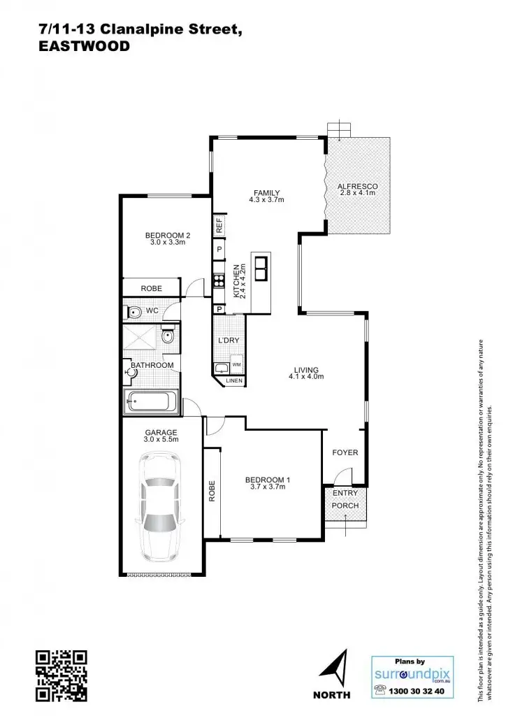 Floorplan of Homely villa listing, 7/11-13 Clanalpine Street, Eastwood NSW 2122