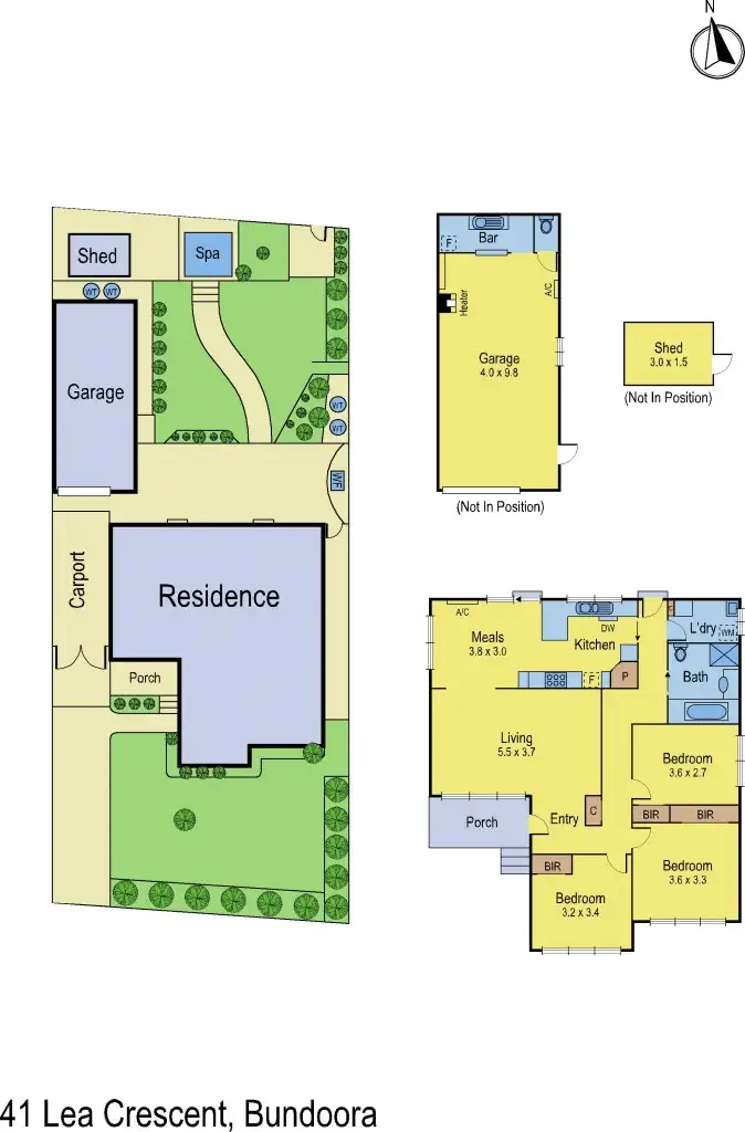 Floorplan of Homely house listing, 41 Lea Crescent, Bundoora VIC 3083