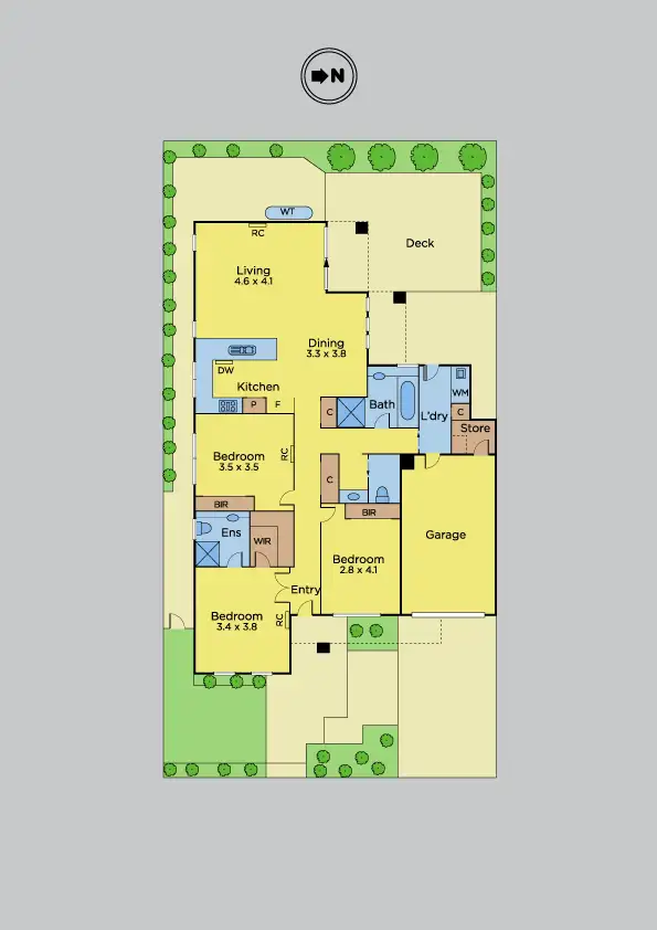 Floorplan of Homely townhouse listing, 3/90 Catherine Avenue, Chelsea VIC 3196
