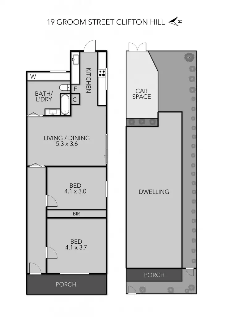 Floorplan of Homely house listing, 19 Groom Street, Clifton Hill VIC 3068