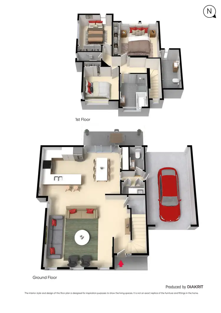 Floorplan of Homely townhouse listing, 1/42 Linnet Street, Altona VIC 3018