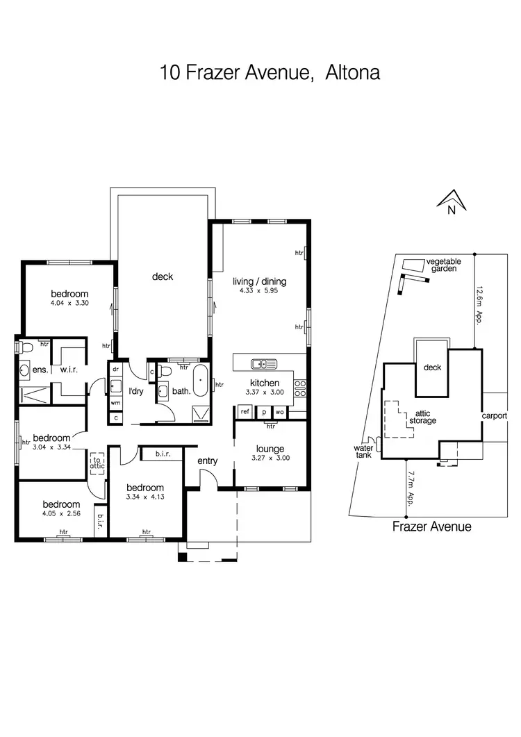 Floorplan of Homely house listing, 10 Frazer Avenue, Altona VIC 3018