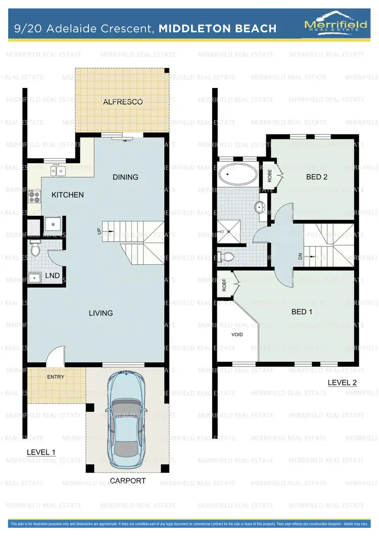 Floorplan of Homely townhouse listing, 9 and 10/20 Adelaide Crescent, Middleton Beach WA 6330