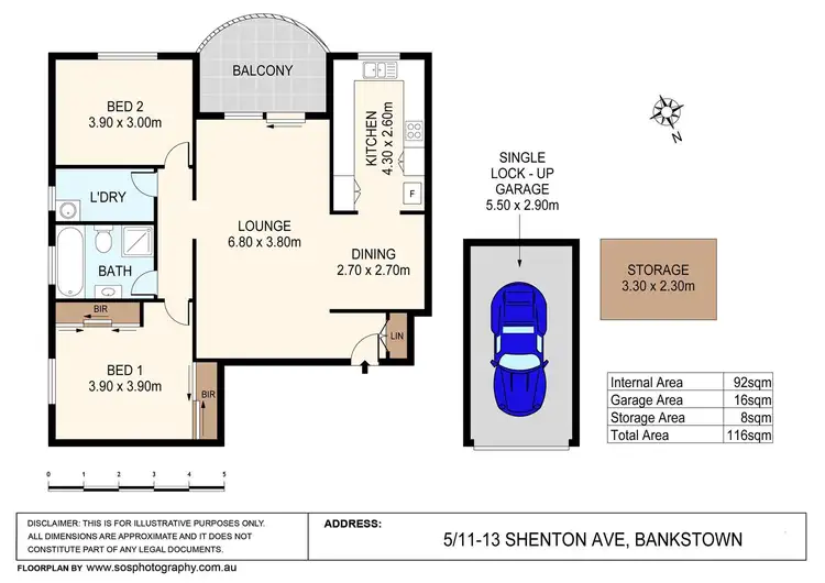 Floorplan of Homely unit listing, 5/11-13 Shenton Avenue, Bankstown NSW 2200