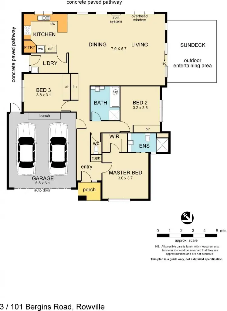 Floorplan of Homely unit listing, 3/101 Bergins Road, Rowville VIC 3178