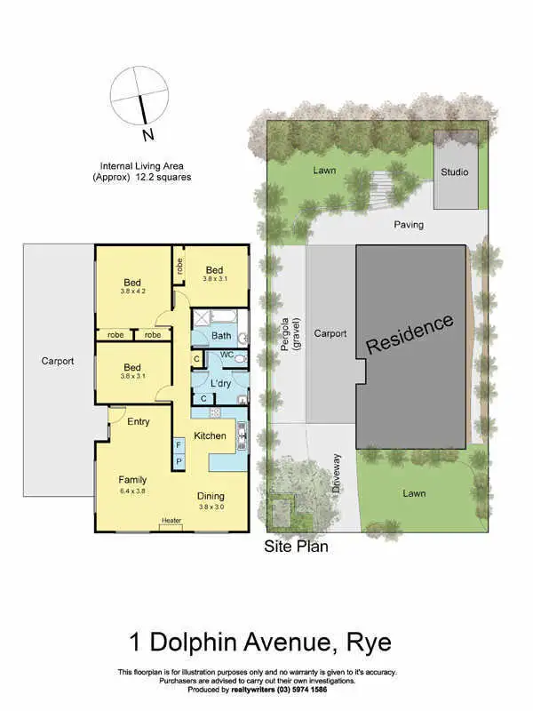 Floorplan of Homely house listing, 1 Dolphin Ave, Rye VIC 3941