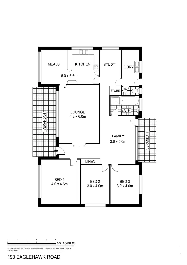 Floorplan of Homely house listing, 190 Eaglehawk Road, Long Gully VIC 3550