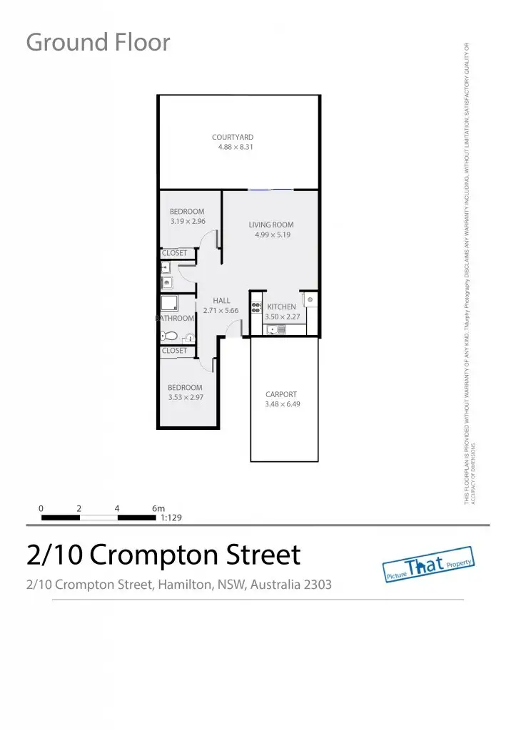 Floorplan of Homely villa listing, 2/10 Crompton Street, Hamilton NSW 2303