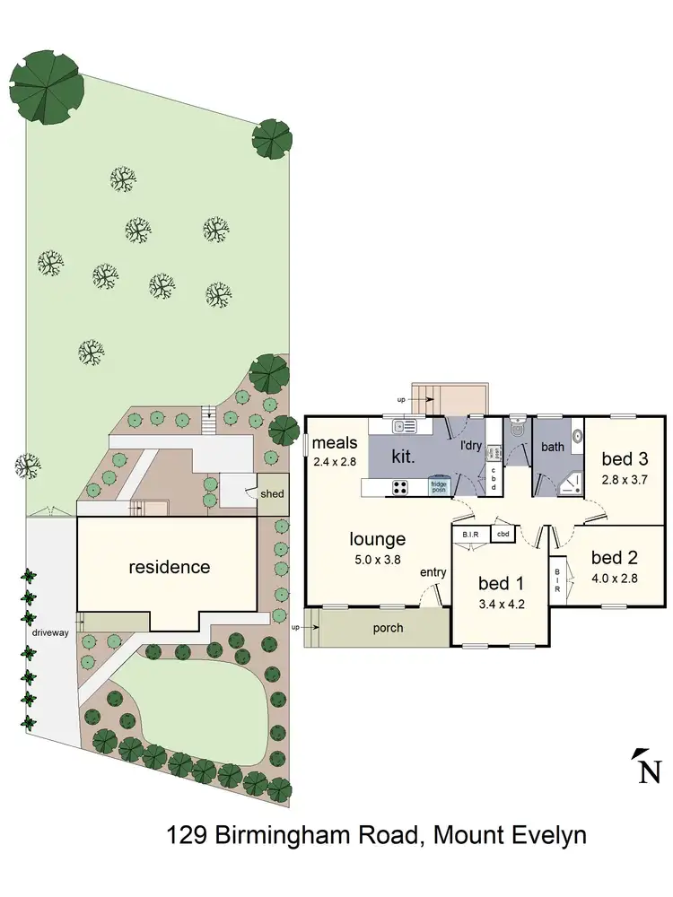 Floorplan of Homely house listing, 129 Birmingham Road, Mount Evelyn VIC 3796
