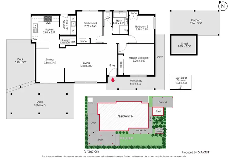 Floorplan of Homely unit listing, 2/1 Breeze Street, Bonbeach VIC 3196