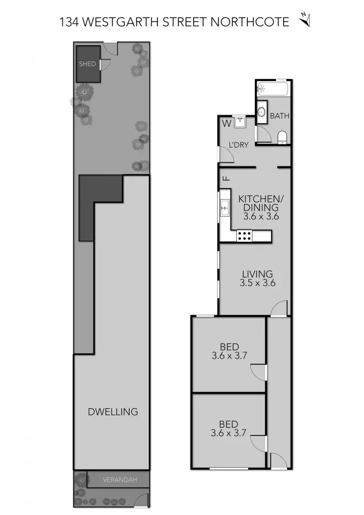 Floorplan of Homely house listing, 134 Westgarth Street, Northcote VIC 3070