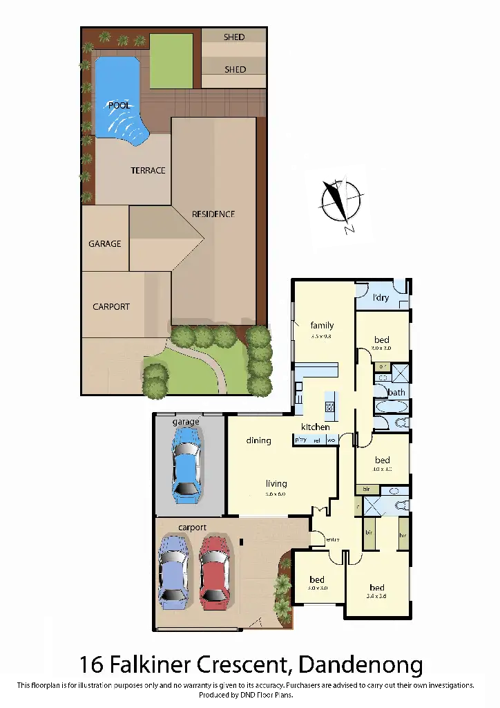 Floorplan of Homely house listing, 16 Falkiner Crescent, Dandenong VIC 3175