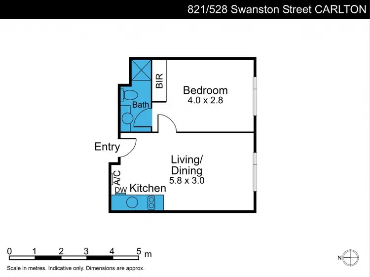 Floorplan of Homely apartment listing, 821/528 Swanston Street, Carlton VIC 3053