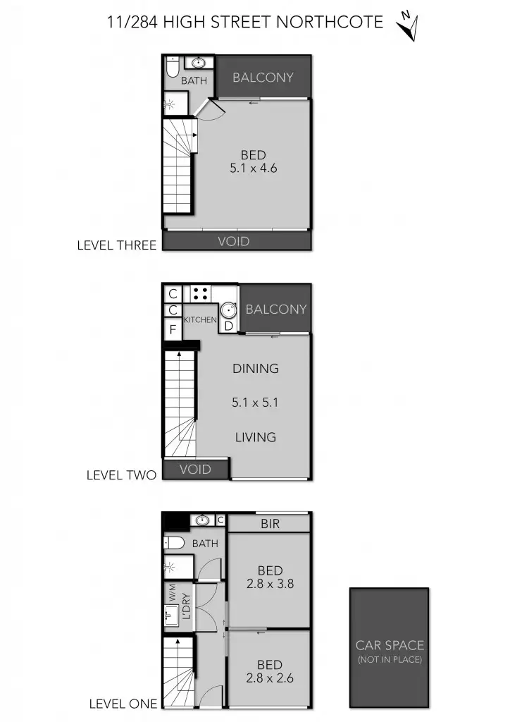 Floorplan of Homely apartment listing, 11/284 High Street, Northcote VIC 3070