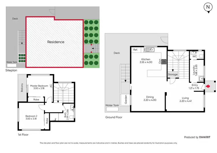 Floorplan of Homely townhouse listing, 6A Oulton Crescent, Reservoir VIC 3073