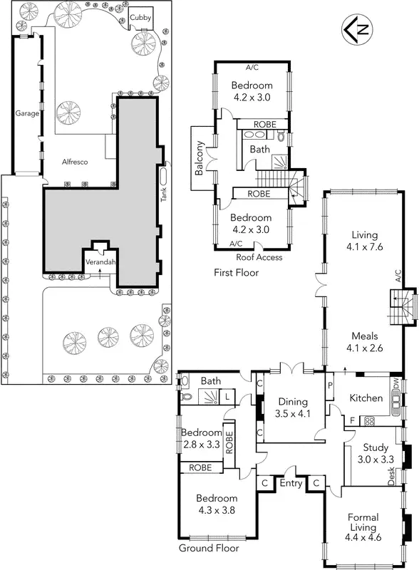Floorplan of Homely house listing, 1 Towerhill Road, Glen Iris VIC 3146