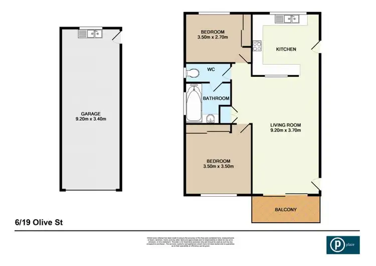 Floorplan of Homely unit listing, 6/19 Olive Street, Morningside QLD 4170