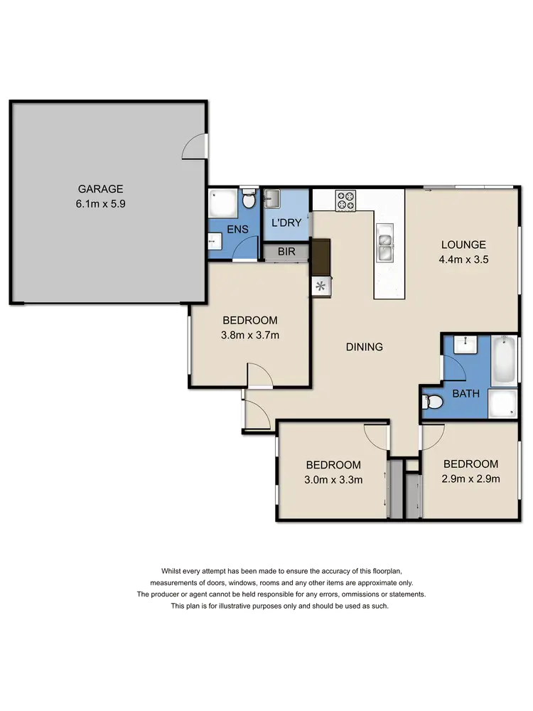 Floorplan of Homely townhouse listing, 3/20 Screen Street, Frankston VIC 3199