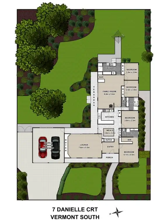 Floorplan of Homely house listing, 7 Danielle Court, Vermont South VIC 3133