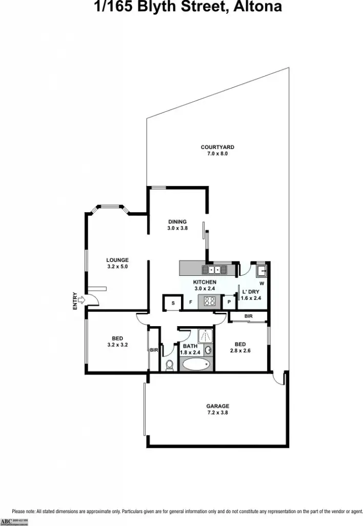 Floorplan of Homely unit listing, 1/165 Blyth Street, Altona VIC 3018