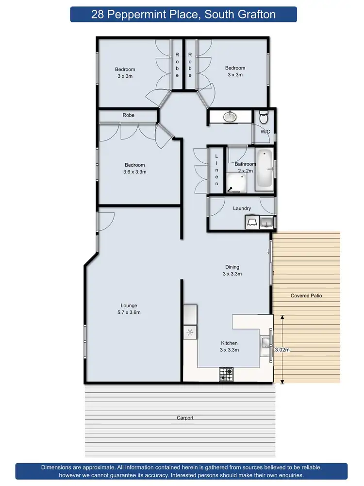 Floorplan of Homely house listing, 28 Peppermint Place, South Grafton NSW 2460