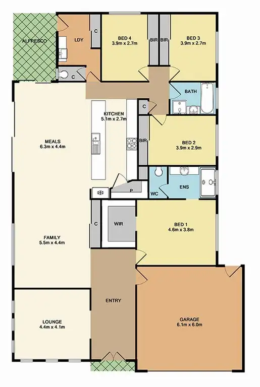 Floorplan of Homely house listing, 48 Corella Drive, Whittlesea VIC 3757