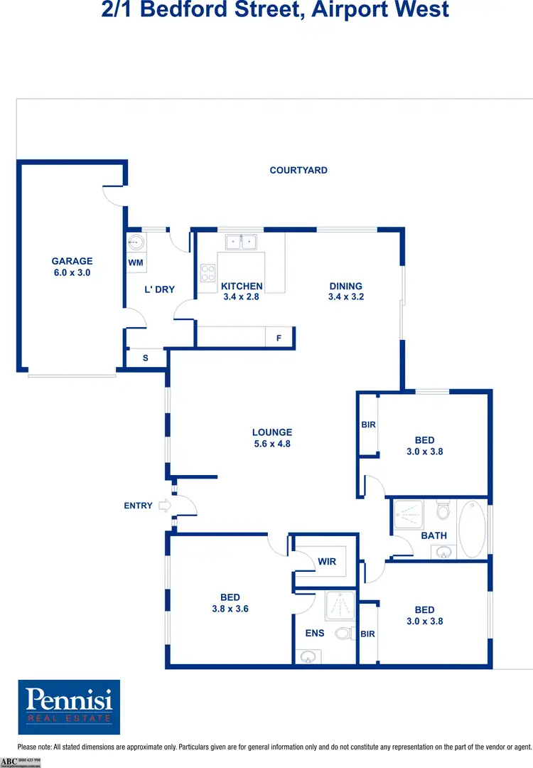 Floorplan of Homely unit listing, 2/1 Bedford Street, Airport West VIC 3042