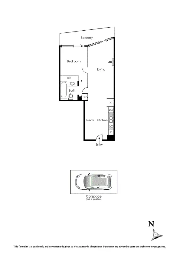 Floorplan of Homely apartment listing, 606/54 Nott Street, Port Melbourne VIC 3207
