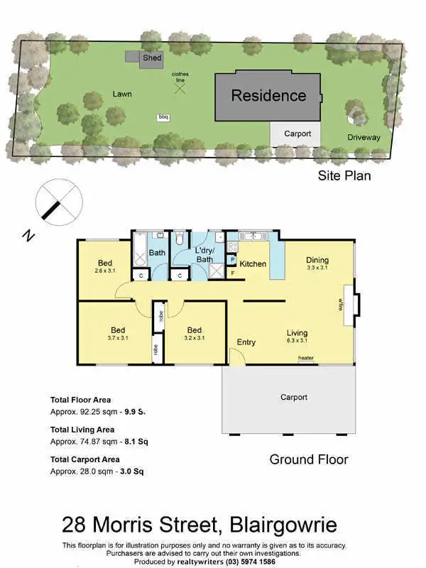 Floorplan of Homely house listing, 28 Morris Street, Blairgowrie VIC 3942