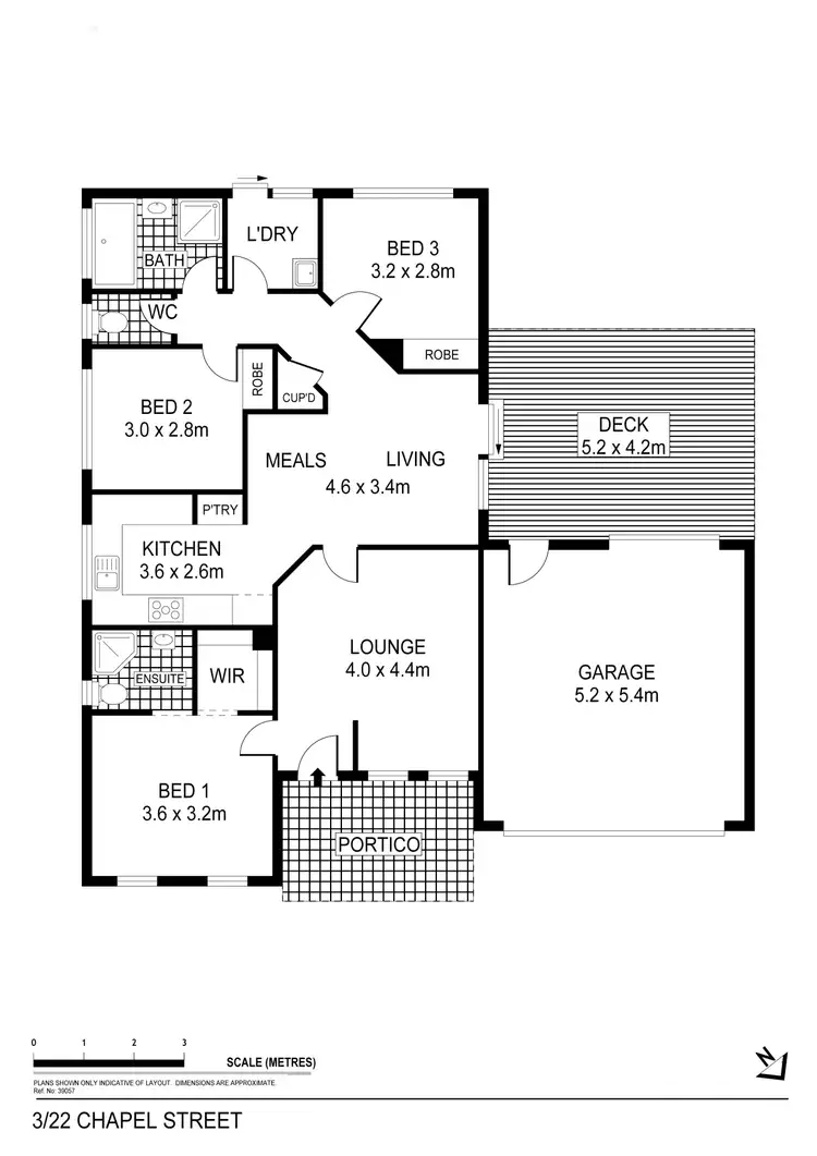 Floorplan of Homely house listing, 3/22 Chapel St, Kangaroo Flat VIC 3555