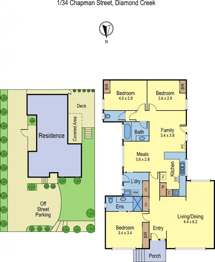 Floorplan of Homely unit listing, 1/34 Chapman Street, Diamond Creek VIC 3089