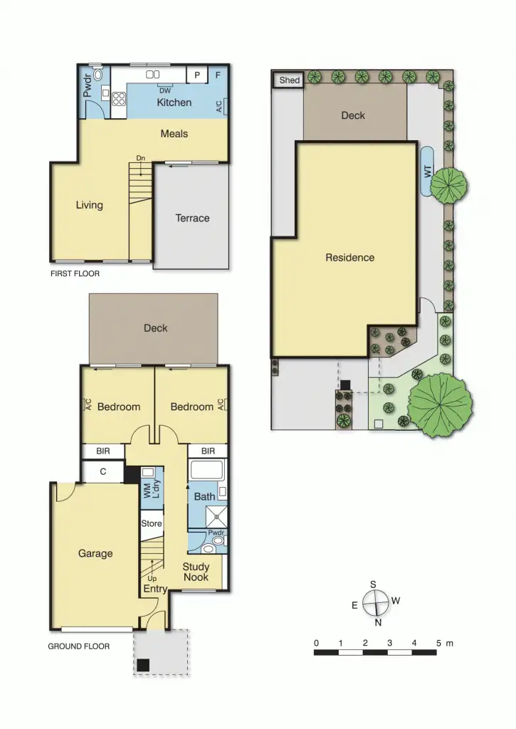 Floorplan of Homely townhouse listing, 1B Flinders Street, Heidelberg Heights VIC 3081