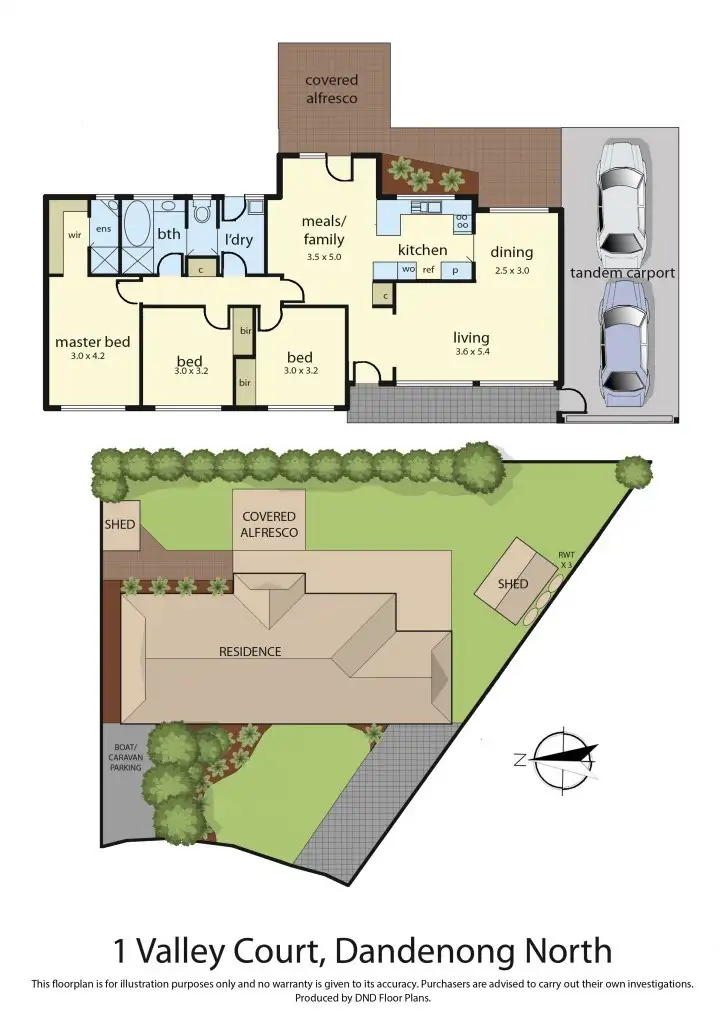 Floorplan of Homely house listing, 1 Valley Court, Dandenong North VIC 3175