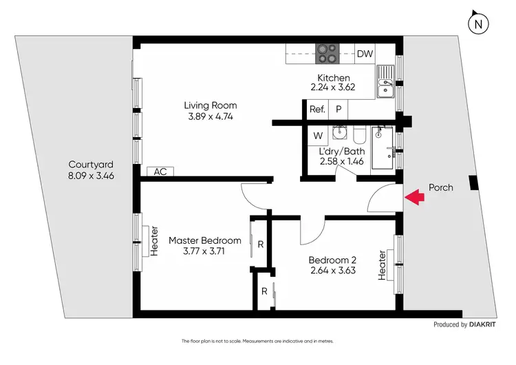 Floorplan of Homely apartment listing, 4/378 Inkerman Street, St Kilda East VIC 3183