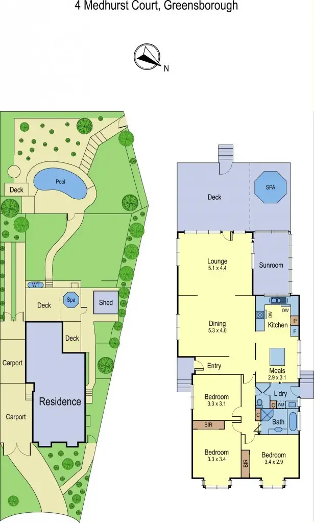 Floorplan of Homely house listing, 4 Medhurst Court, Greensborough VIC 3088