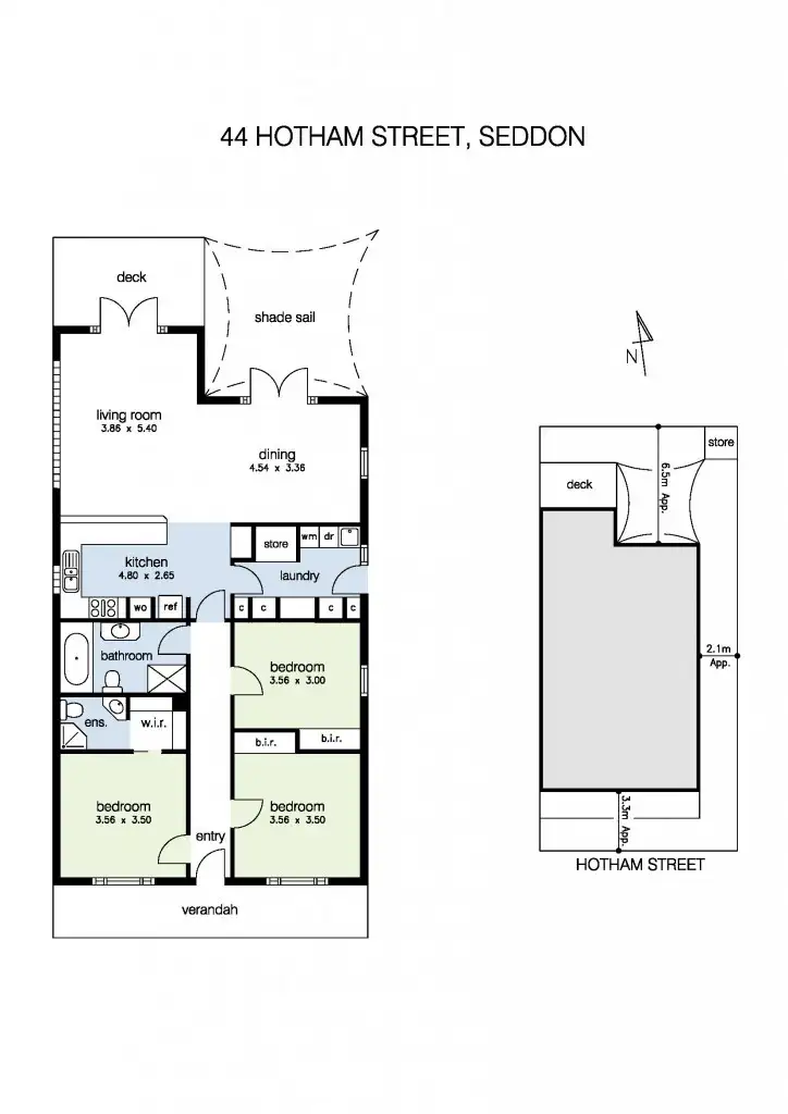 Floorplan of Homely house listing, 44 Hotham Street, Seddon VIC 3011