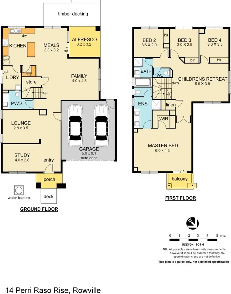 Floorplan of Homely house listing, 14 Perri Raso Rise, Rowville VIC 3178