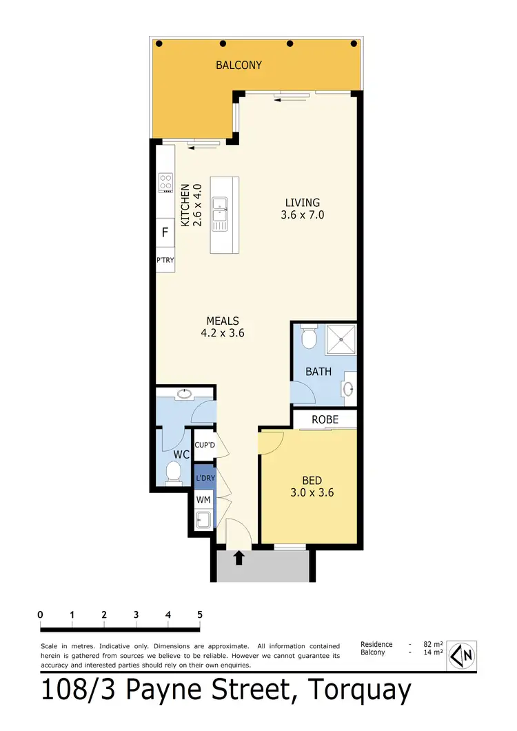 Floorplan of Homely apartment listing, 108/3 Payne Street, Torquay VIC 3228