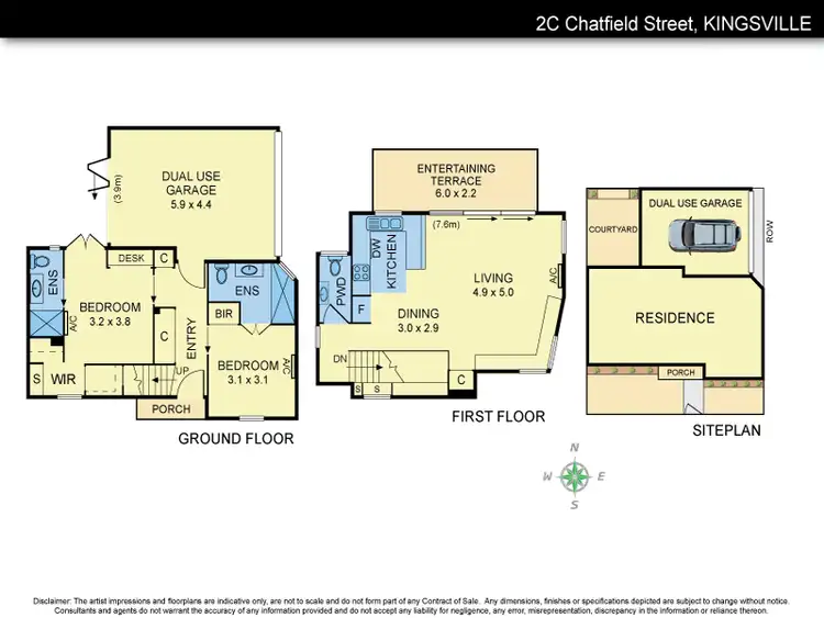 Floorplan of Homely house listing, 2C Chatfield Street, Kingsville VIC 3012