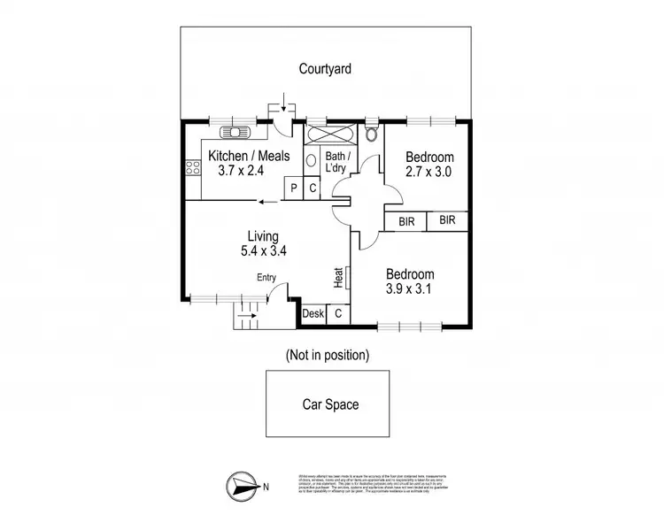 Floorplan of Homely unit listing, 2/22 Crookston Road, Reservoir VIC 3073