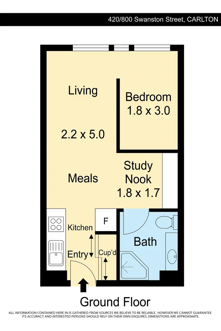 Floorplan of Homely apartment listing, 420/800 Swanston Street, Carlton VIC 3053