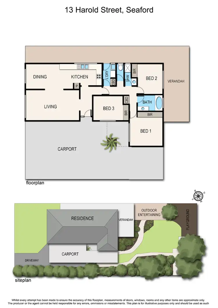 Floorplan of Homely house listing, 13 Harold Street, Seaford VIC 3198