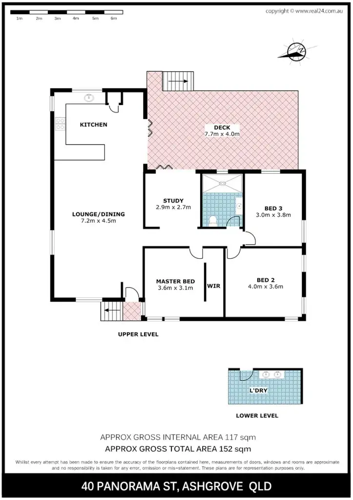 Floorplan of Homely house listing, 40 Panorama Street, Ashgrove QLD 4060