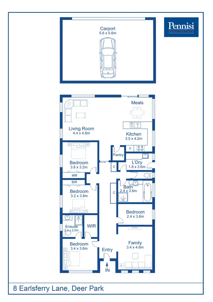 Floorplan of Homely house listing, 8 Earlsferry Lane, Deer Park VIC 3023