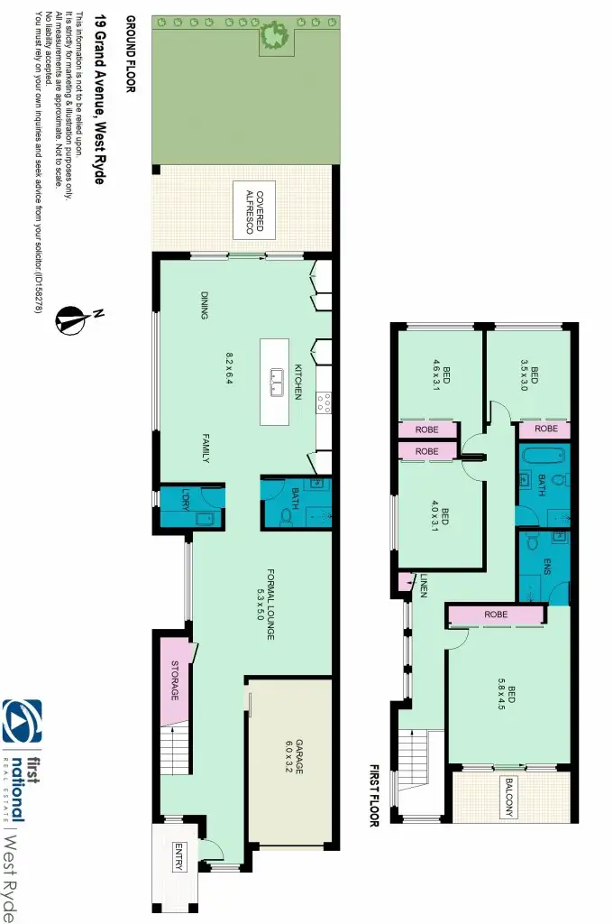 Floorplan of Homely semi-detached listing, 19 Grand Avenue, West Ryde NSW 2114