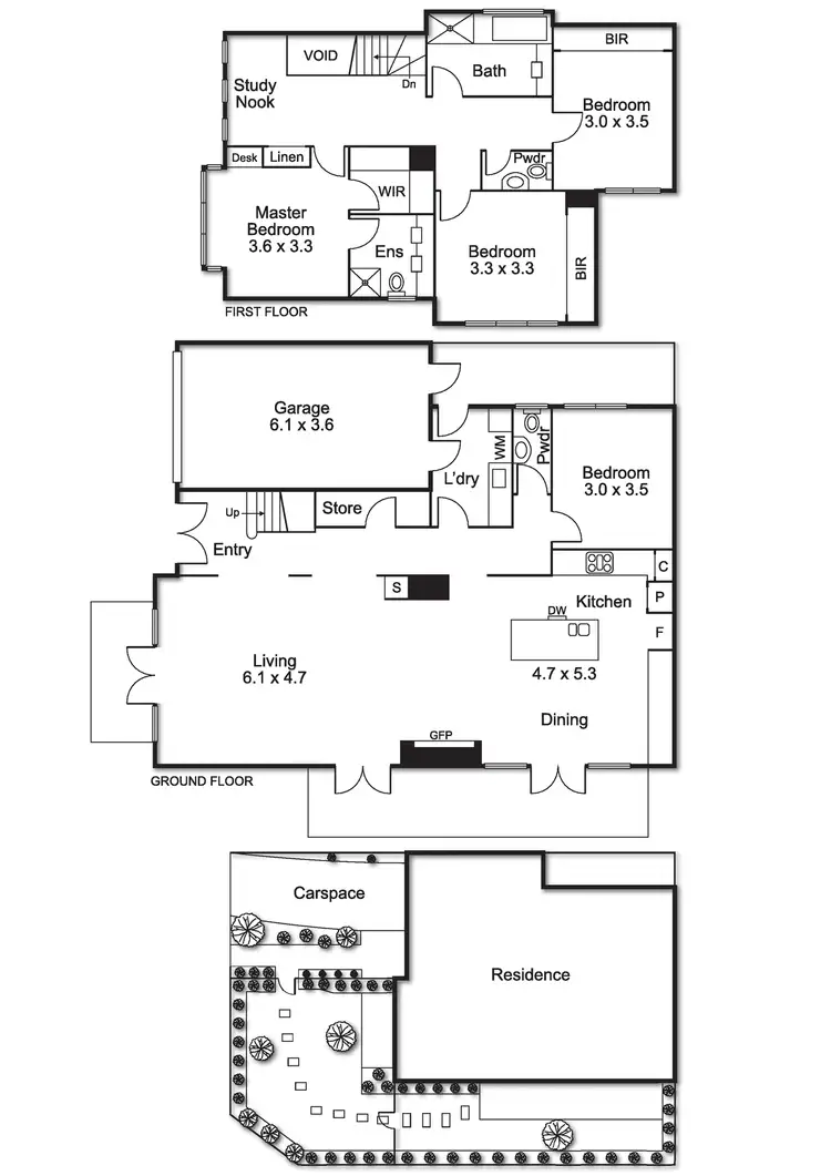 Floorplan of Homely townhouse listing, 59 Tambet Street, Bentleigh East VIC 3165