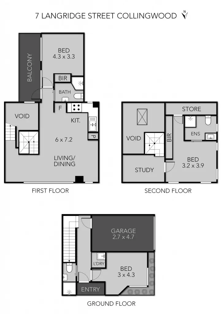 Floorplan of Homely house listing, 7 Langridge Street, Collingwood VIC 3066